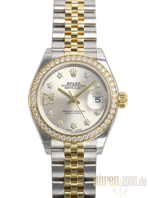 Rolex Datejust 28 Stahl Gold 279383RBR Silber R Diamant Jubile-Band