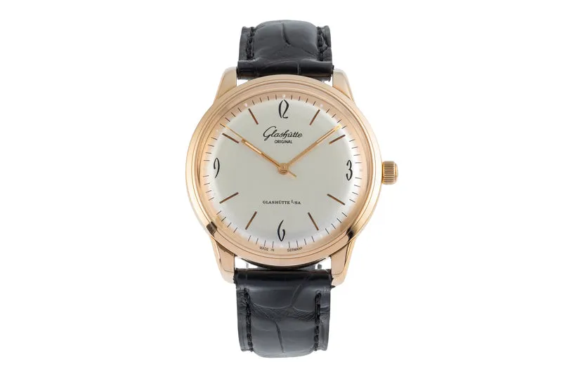 Glashütte Sixties 18 ct red gold automatic men's watch 1-39-52-01-01-04 LP: 14100EUR [2504107]