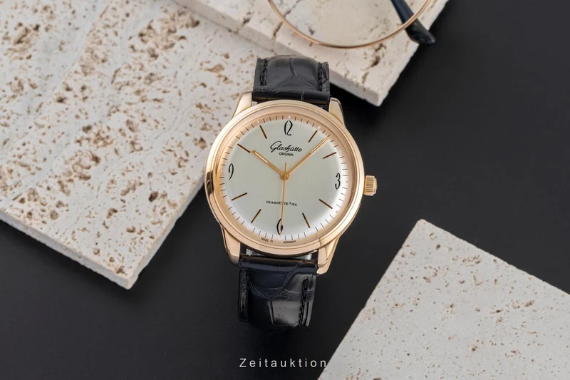Glashütte Sixties 18 ct red gold automatic men's watch 1-39-52-01-01-04 LP: 14100EUR [2504107]