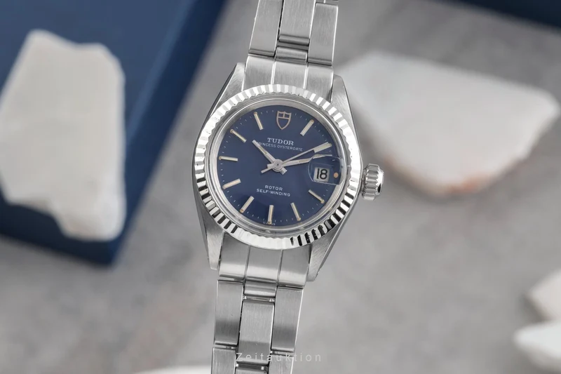 Tudor Oysterdate steel / white gold automatic women's watch 7637/4 Vintage [2503259]