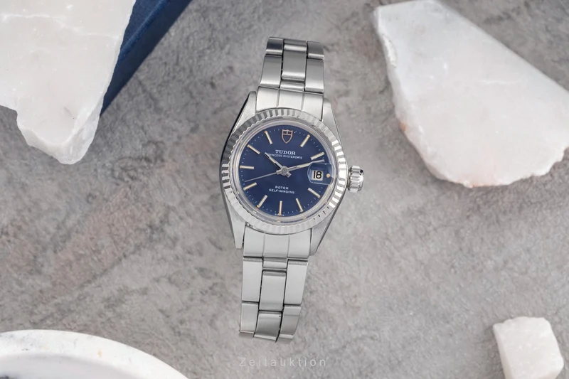 Tudor Oysterdate steel / white gold automatic women's watch 7637/4 Vintage [2503259]
