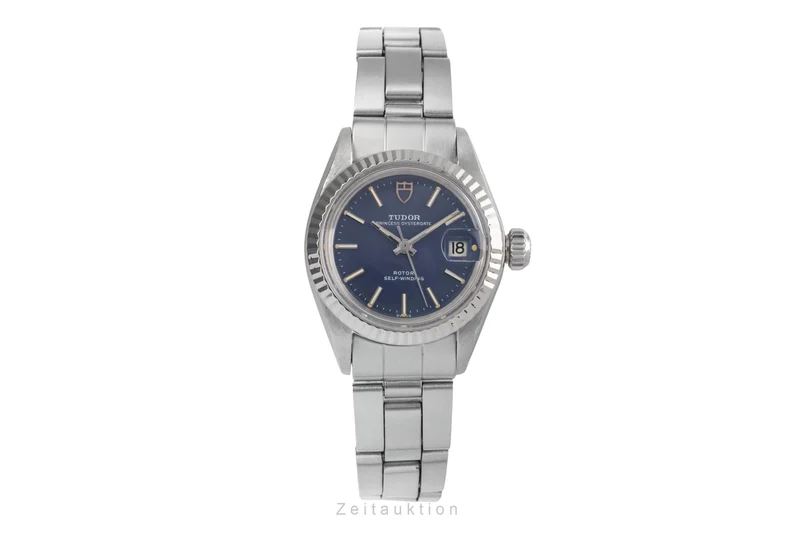 Tudor Oysterdate steel / white gold automatic women's watch 7637/4 Vintage [2503259]