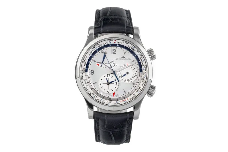 Jaeger LeCoultre Master Geographic steel automatic men's watch Q1528420 146.8.32.S LP: 16200EUR [2504591]