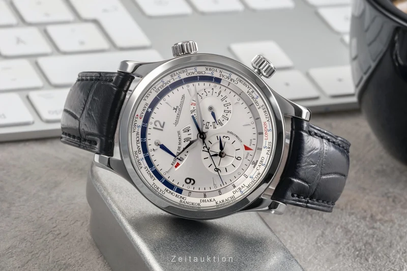 Jaeger LeCoultre Master Geographic steel automatic men's watch Q1528420 146.8.32.S LP: 16200EUR [2504591]