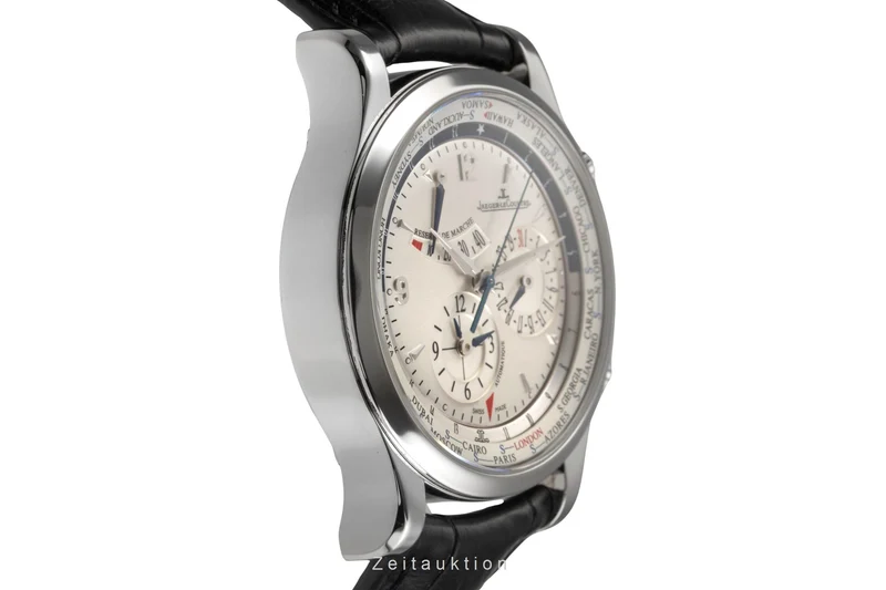 Jaeger LeCoultre Master Geographic steel automatic men's watch Q1528420 146.8.32.S LP: 16200EUR [2504591]