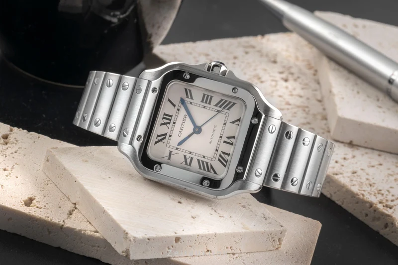 Cartier Santos steel automatic men's watch WSSA0010 LP: 8050EUR [2504679]