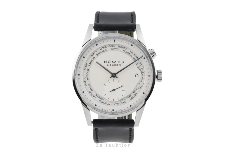 Nomos Zürich Weltzeituhr steel automatic men's watch 805 LP: 4820EUR [2504553]