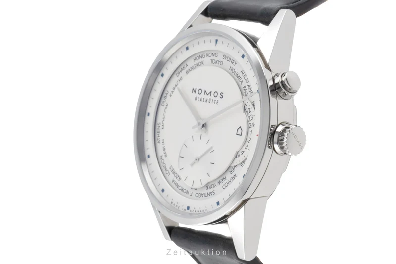 Nomos Zürich Weltzeituhr steel automatic men's watch 805 LP: 4820EUR [2504553]