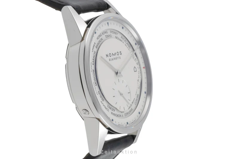 Nomos Zürich Weltzeituhr steel automatic men's watch 805 LP: 4820EUR [2504553]