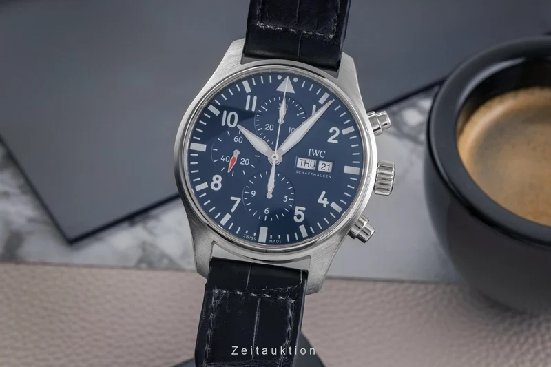 IWC Pilot chronograph steel automatic men's watch IW377714 LP: 7800EUR [2504471]