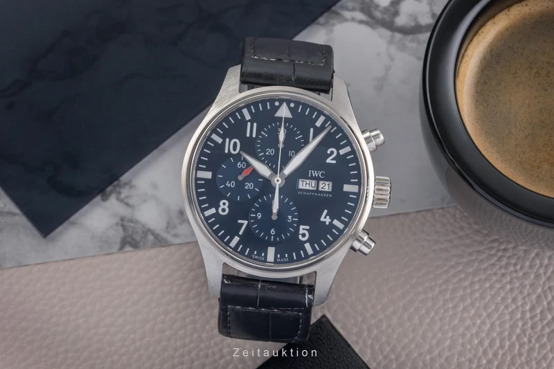 IWC Pilot chronograph steel automatic men's watch IW377714 LP: 7800EUR [2504471]