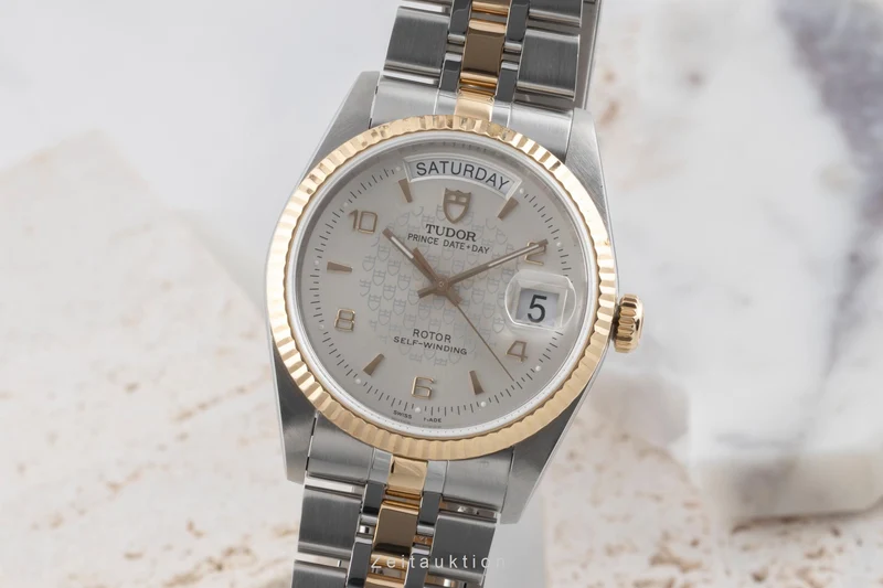 Tudor Date-Day steel / gold automatic men's watch 76213 [2503645]