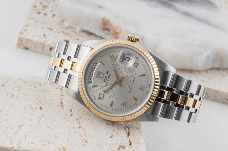 Tudor Date-Day steel / gold automatic men's watch 76213 [2503645]
