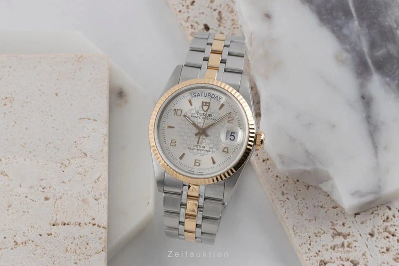 Tudor Date-Day steel / gold automatic men's watch 76213 [2503645]