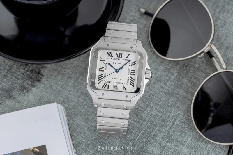 Cartier Santos steel automatic men's watch WSSA0018 LP: 8850EUR [2504502]