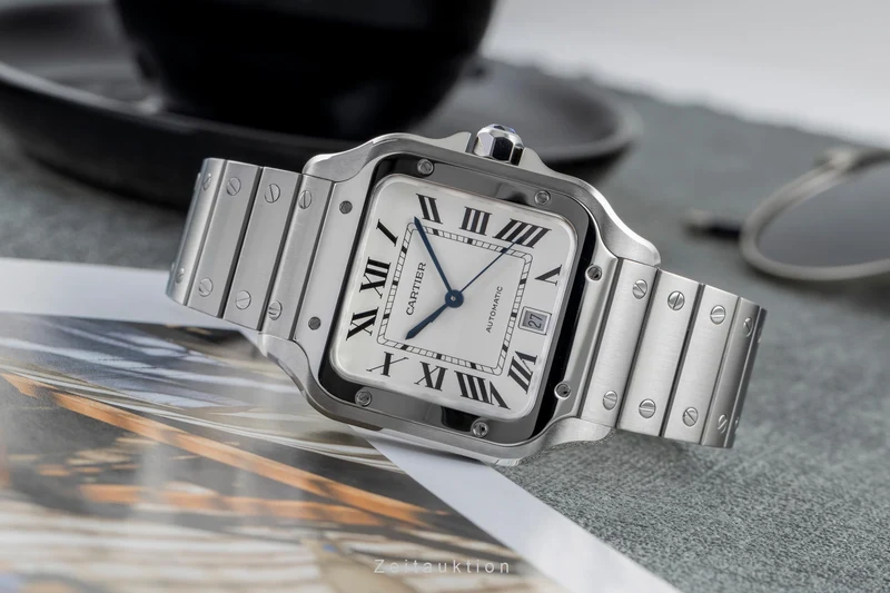 Cartier Santos steel automatic men's watch WSSA0018 LP: 8850EUR [2504502]