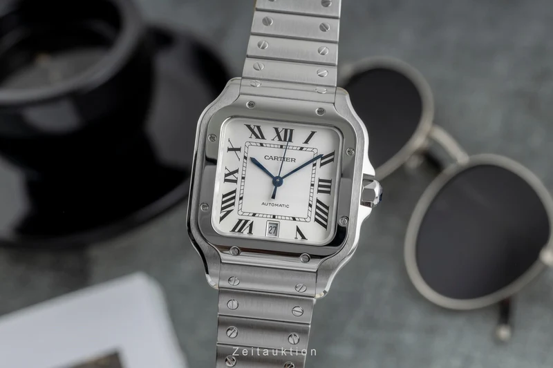 Cartier Santos steel automatic men's watch WSSA0018 LP: 8850EUR [2504502]