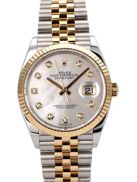 Rolex Datejust 36 126233 Perlmutt Diamant Jubile-Band