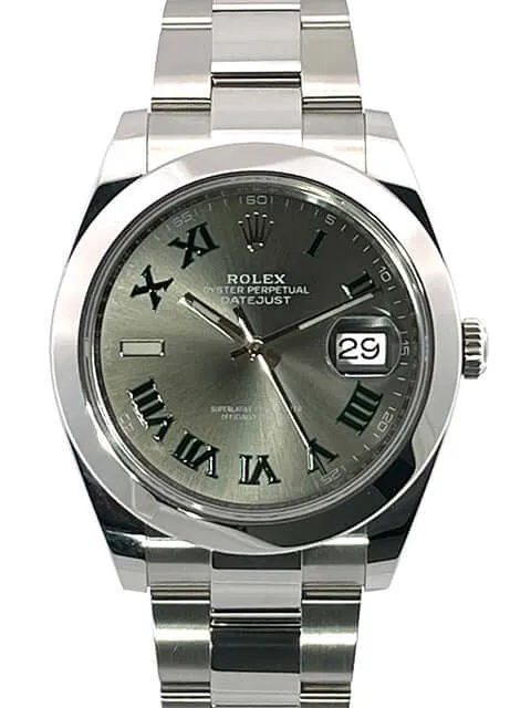 Rolex Datejust 41 Edelstahl 126300 Rhodium Römisch