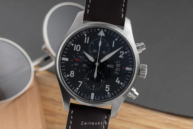 IWC Fliegerchronograph chronograph steel automatic men's watch IW377701 LP: 7300EUR [2502657]