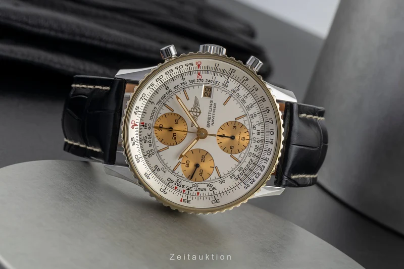 Breitling Navitimer chronograph gilt / steel automatic men's watch 81610 [2504456]