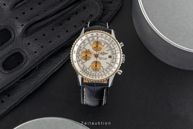 Breitling Navitimer chronograph gilt / steel automatic men's watch 81610 [2504456]