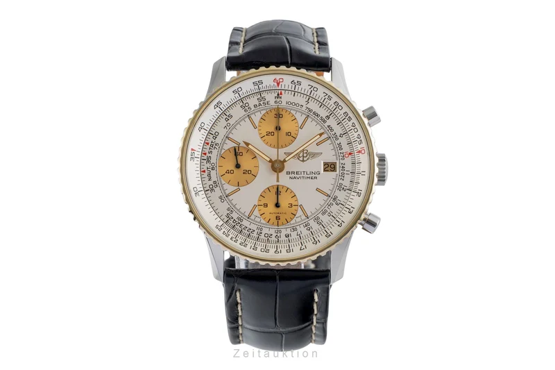 Breitling Navitimer chronograph gilt / steel automatic men's watch 81610 [2504456]