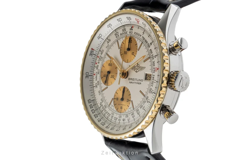 Breitling Navitimer chronograph gilt / steel automatic men's watch 81610 [2504456]