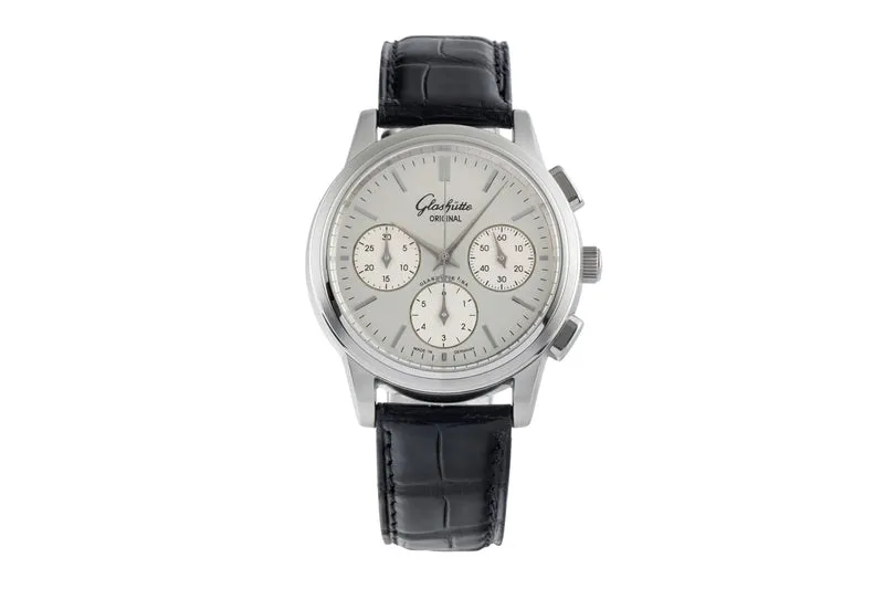 Glashütte Senator chronograph steel automatic men's watch 39-31-11-13-04 [2502225]