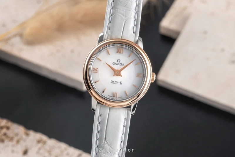 Omega De Ville steel / gold quartz women's watch 424.20.24.60.05.002 LP: 5500EUR [2503631]