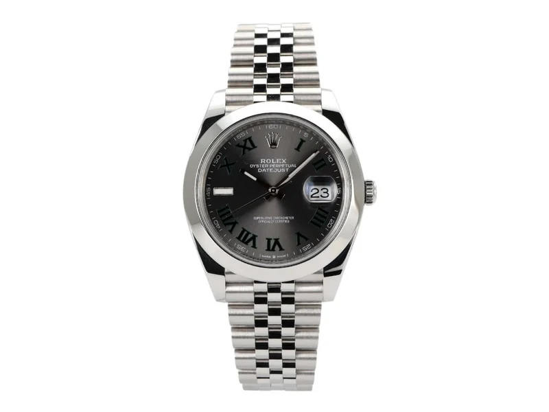 Rolex Datejust 41 Edelstahl 126300 Rhodium Römisch Jubile-Band