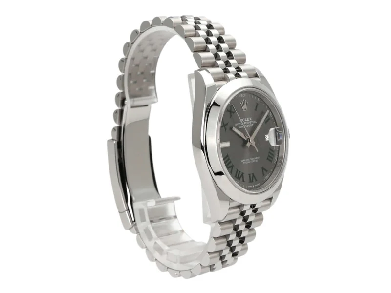 Rolex Datejust 41 Edelstahl 126300 Rhodium Römisch Jubile-Band