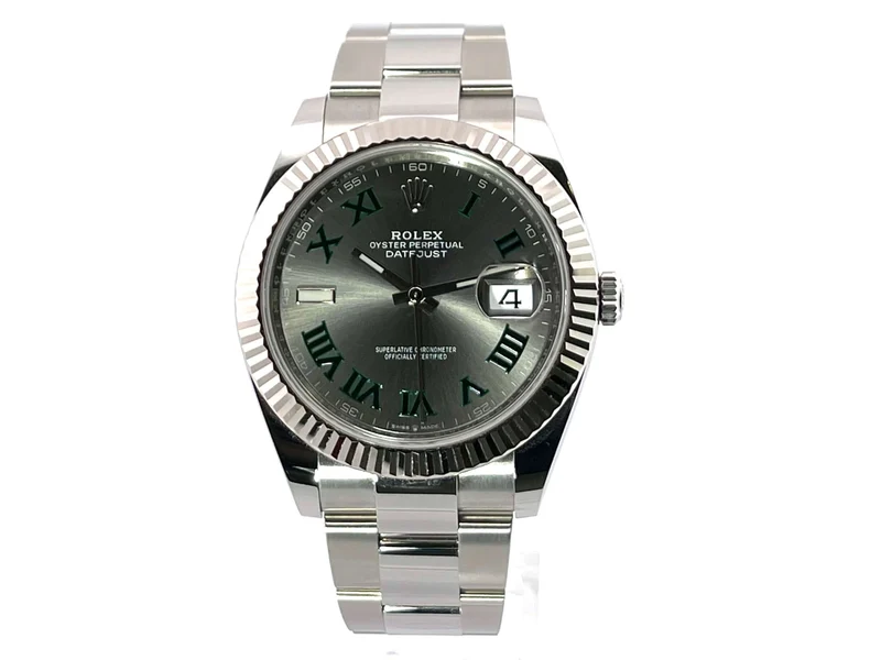 Rolex Datejust 41 Edelstahl Weißgold 126334 Rhodium Römisch