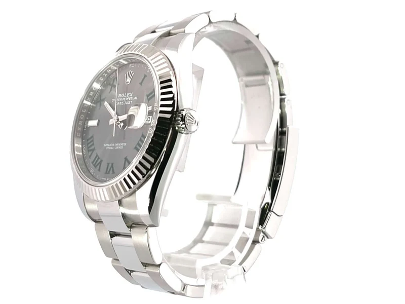 Rolex Datejust 41 Edelstahl Weißgold 126334 Rhodium Römisch
