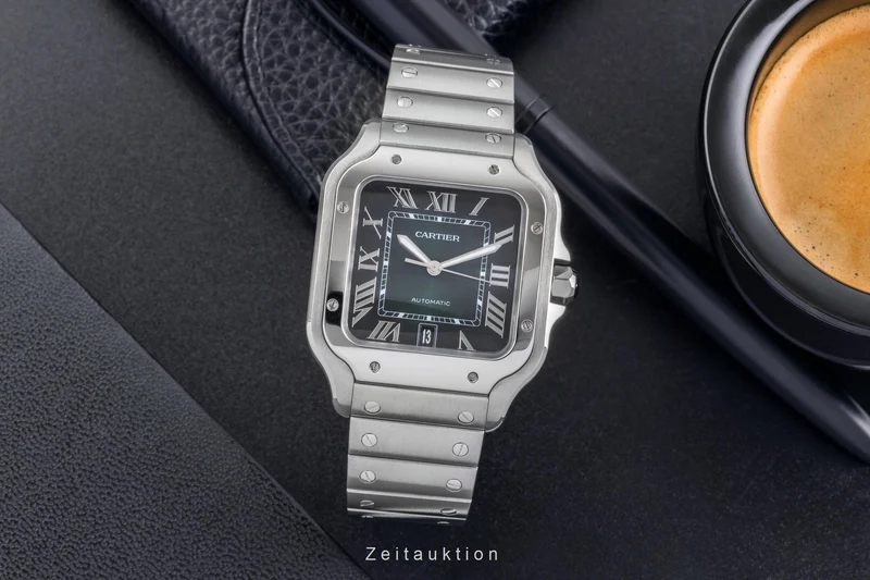Cartier Santos steel automatic men's watch WSSA0062 LP: 8850EUR [2504230]