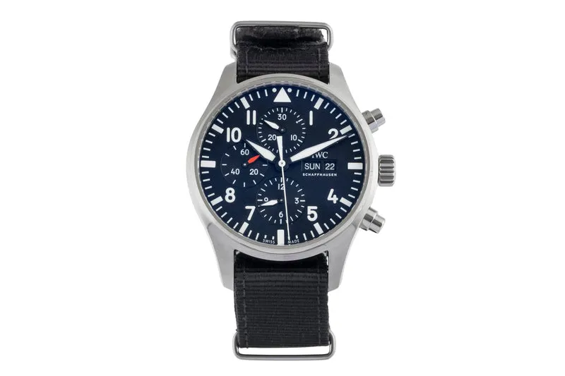 IWC Fliegerchronograph steel automatic men's watch IW377709 LP: 7300EUR [2502782]