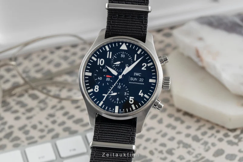 IWC Fliegerchronograph steel automatic men's watch IW377709 LP: 7300EUR [2502782]
