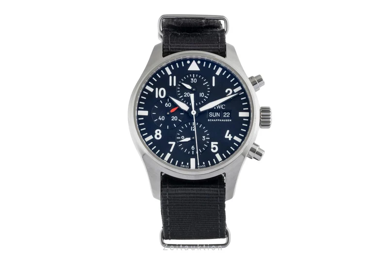 IWC Fliegerchronograph steel automatic men's watch IW377709 LP: 7300EUR [2502782]