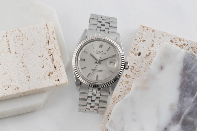 Rolex Datejust steel / white gold automatic men's watch 1601 Vintage [2504682]