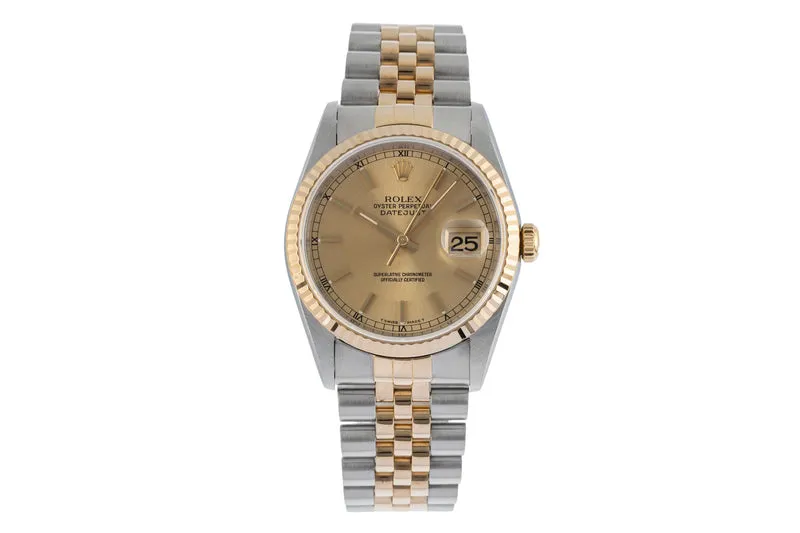 Rolex Datejust steel / gold automatic men's watch 16233 [2504112]