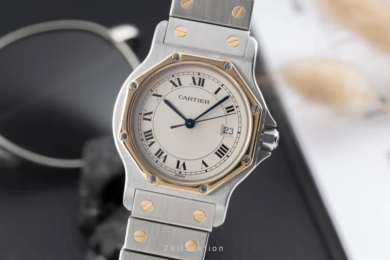 Cartier Santos steel / gold quartz unisex 187902 [2503486]