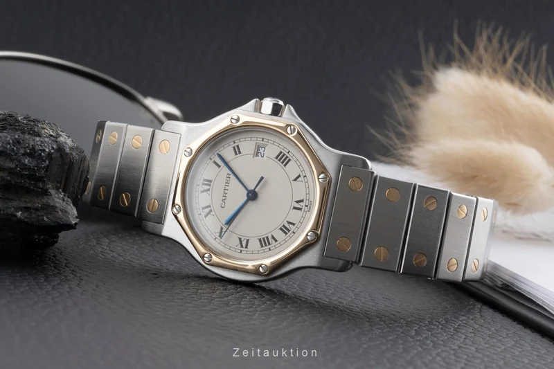 Cartier Santos steel / gold quartz unisex 187902 [2503486]