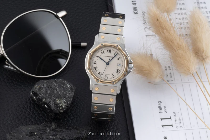 Cartier Santos steel / gold quartz unisex 187902 [2503486]