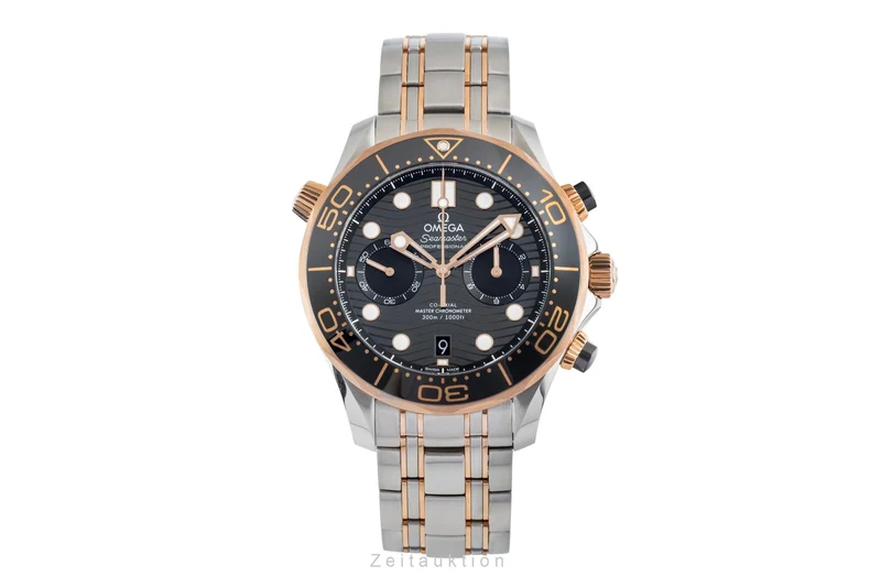 Omega Seamaster chronograph steel / gold automatic men's watch 210.20.44.51.01.001 LP: 17500EUR [2504407]