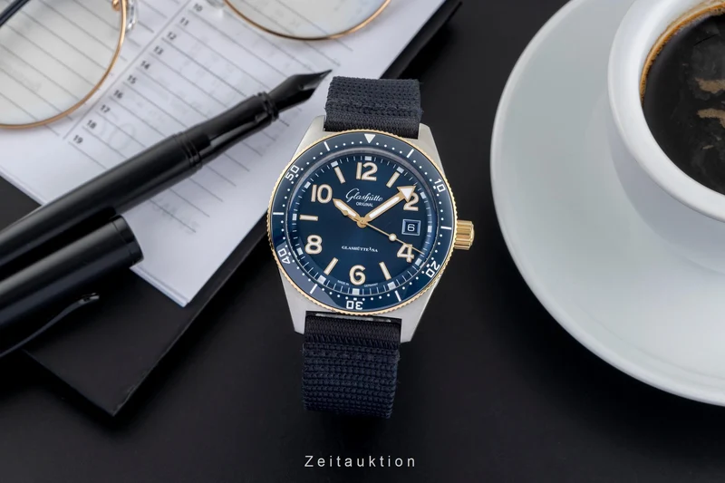 Glashütte SeaQ steel / gold automatic men's watch 1-39-11-10-90-34 LP: 13800EUR [2504422]