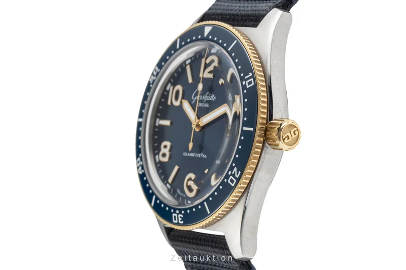 Glashütte SeaQ steel / gold automatic men's watch 1-39-11-10-90-34 LP: 13800EUR [2504422]