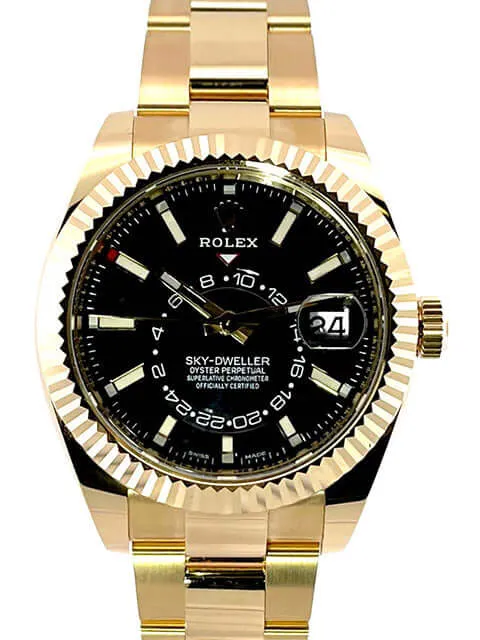 Rolex Sky-Dweller 326938 Gelbgold Schwarz