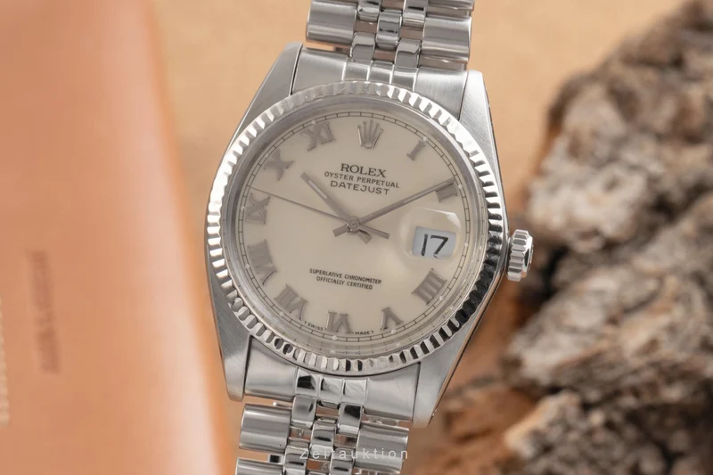 Rolex Datejust steel / white gold automatic men's watch 16014 [2504454]