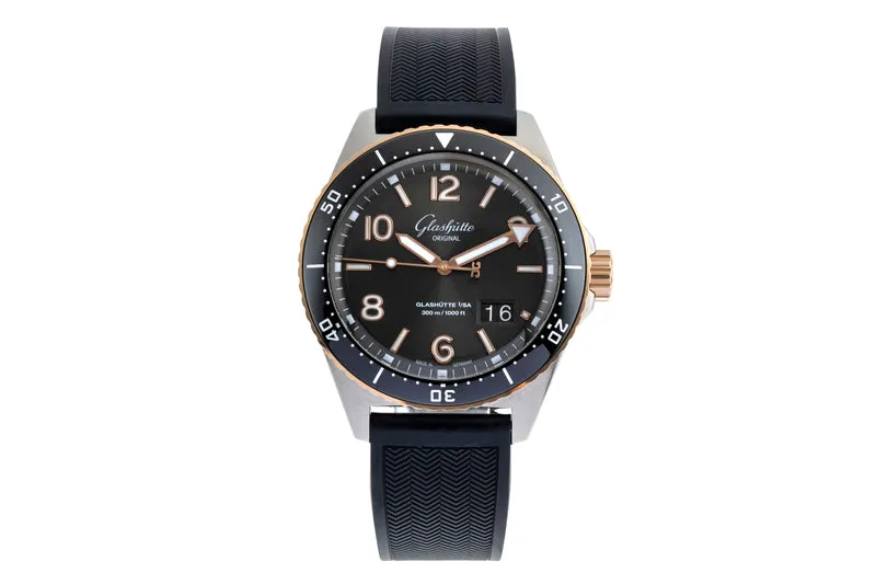Glashütte SeaQ steel / gold automatic men's watch 1-36-13-04-91-06 LP: 16300EUR [2503893]