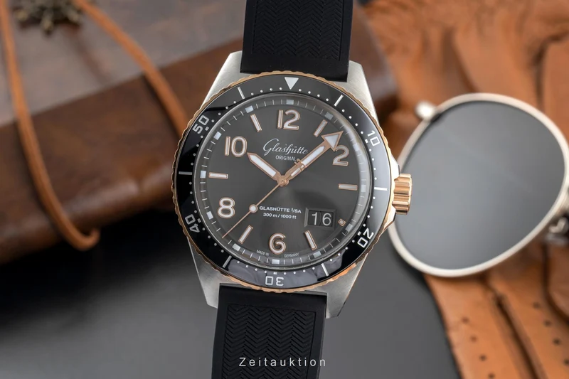 Glashütte SeaQ steel / gold automatic men's watch 1-36-13-04-91-06 LP: 16300EUR [2503893]